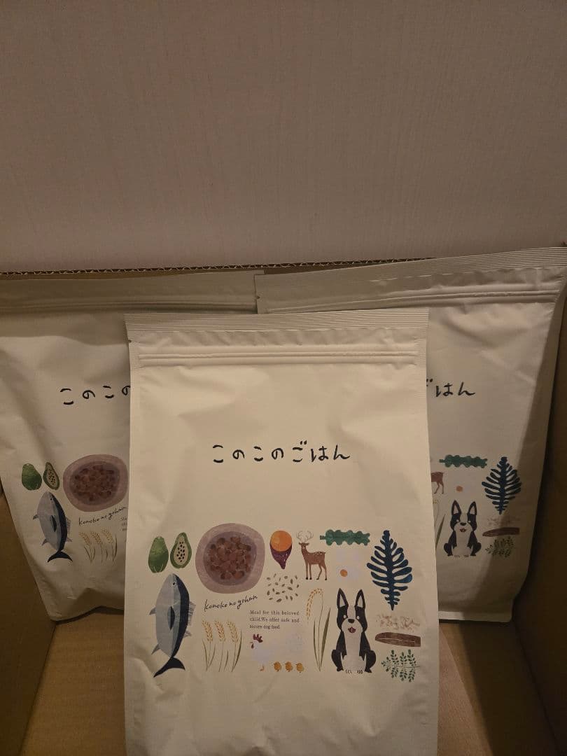 今月到着　このこのごはん 1kg×3袋