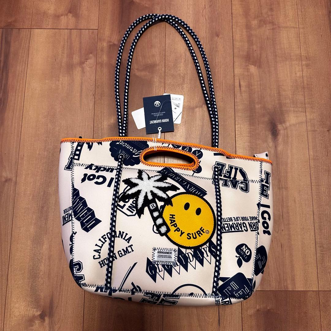 ホーンガーメント　ウエットスーツ生地　トートバッグ　新品タグ付き　サーフ系