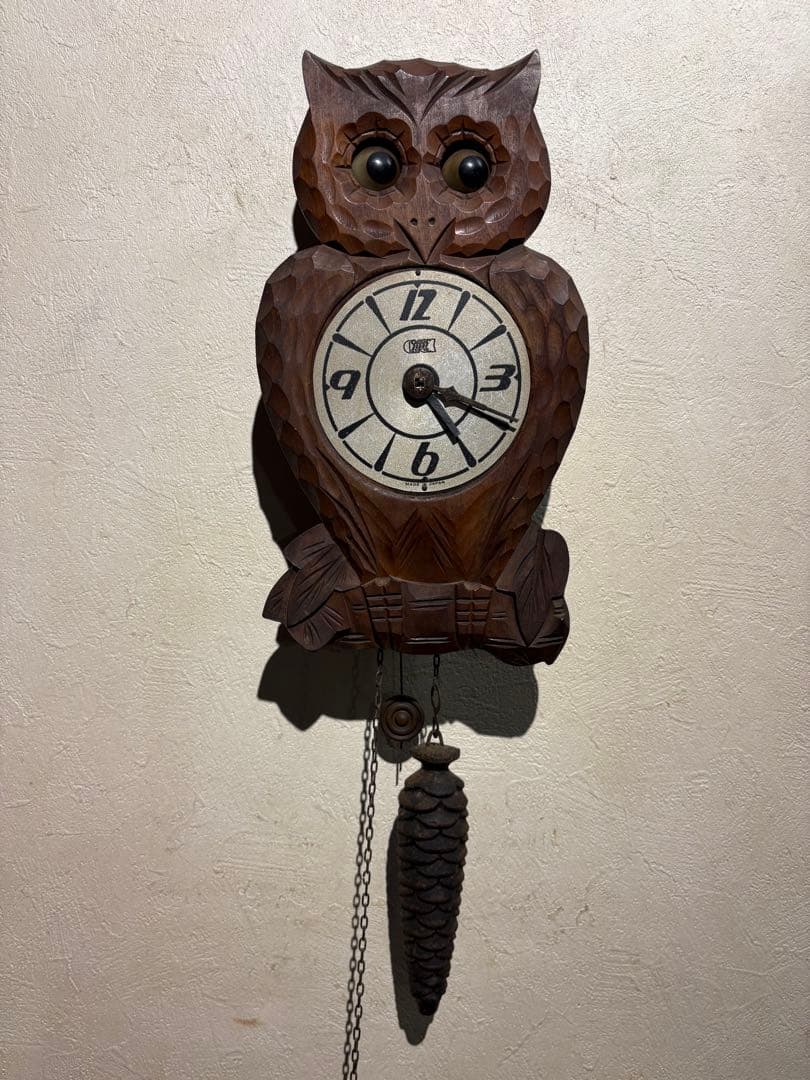 アンティーク梟時計