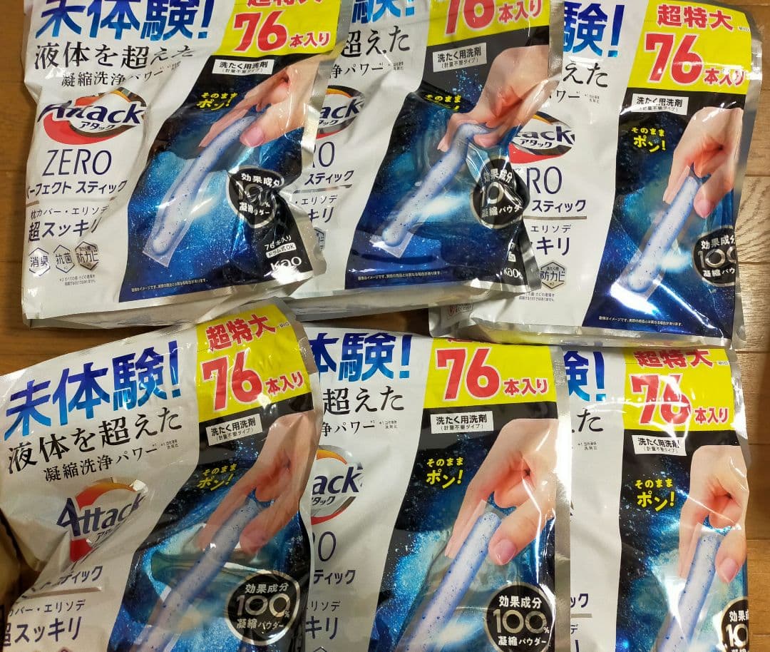 アタックZERO パーフェクトスティック 76本入りx6袋