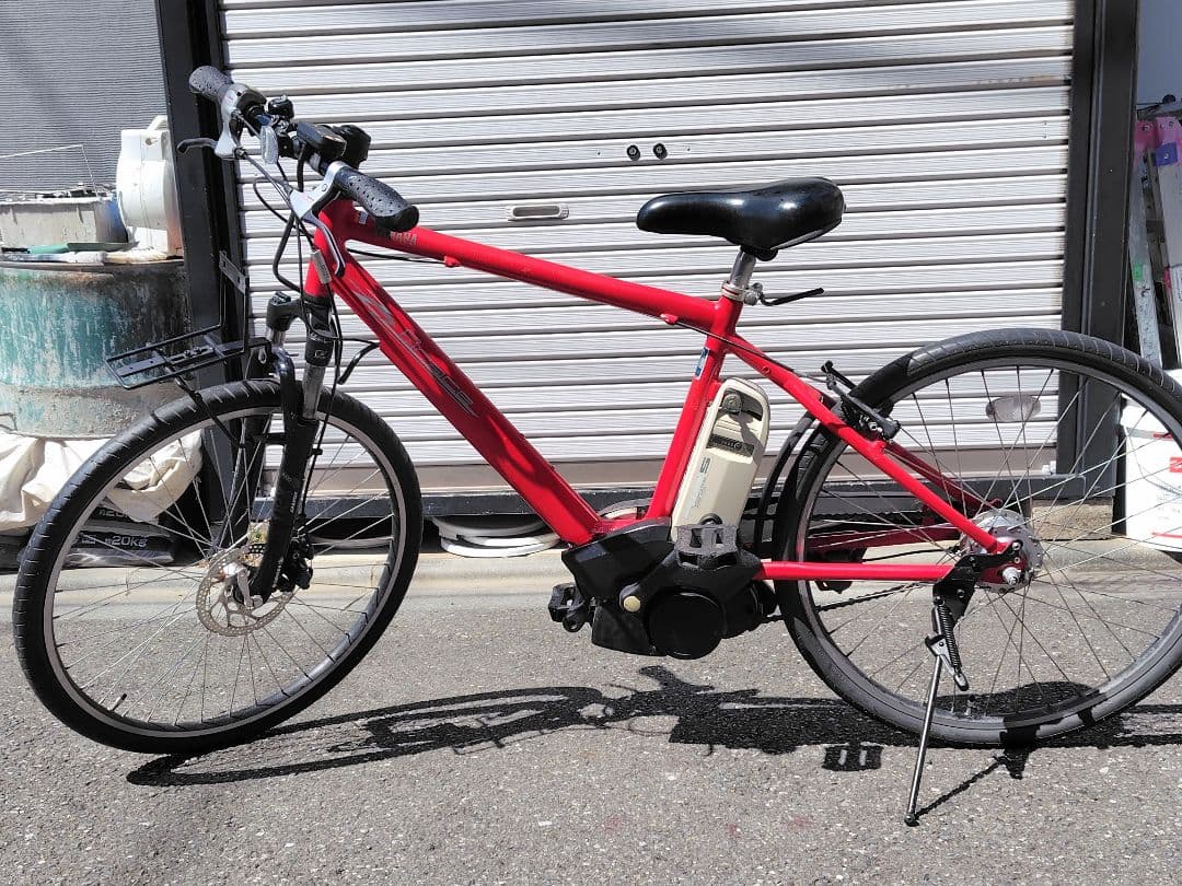 電動アシスト自転車　ヤマハPAS　ブレイス　26インチ　赤　バッテリー、充電器付
