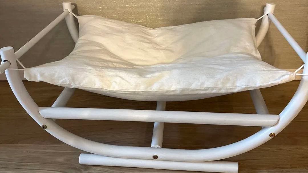 【未使用】ネコセカイ:キャットハンモックベッド　ホワイト