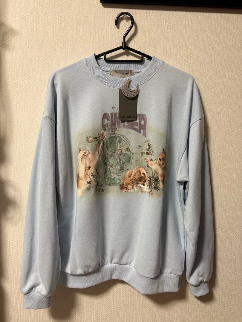 ずとまよジンジャーストリングスヴィンテージ トレーナー（Milky Blue）