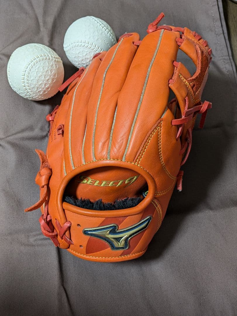 MIZUNO SELECT 9　軟式　グローブ　ボール+メンテナンスツール付き