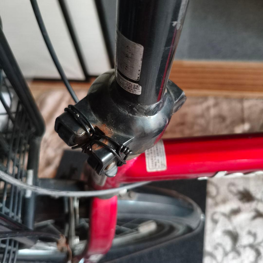 Jeep 折りたたみ自転車 赤 前カゴ付き 6段変速 送料込み