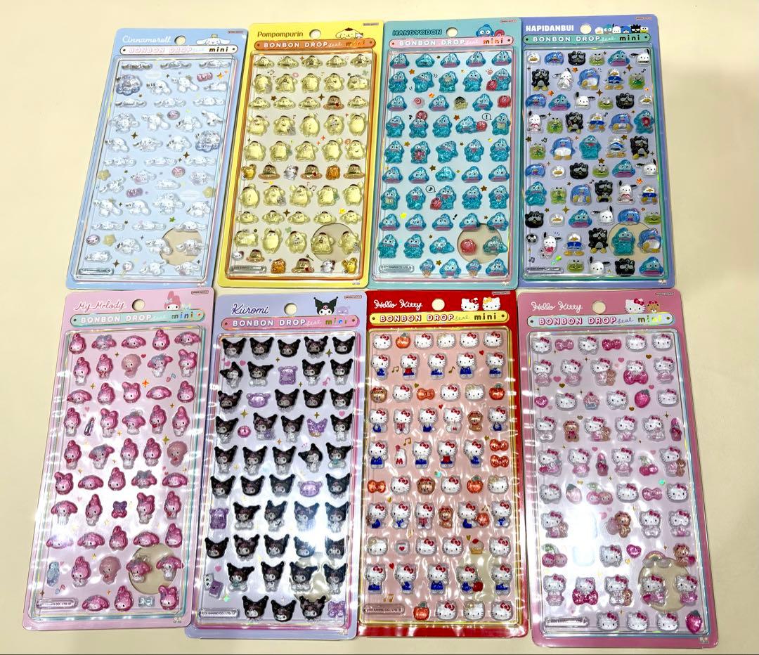 【正規品】ボンボンドロップシール ミニ サンリオ 8種