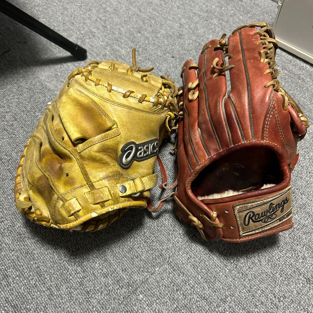 Rawlings 硬式野球グローブ 赤