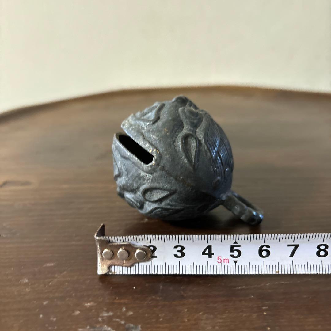 鬼面　鈴　1点　李朝　朝鮮古美術　柄付神鈴 銅鈴 神具 仏教美術　アンティーク