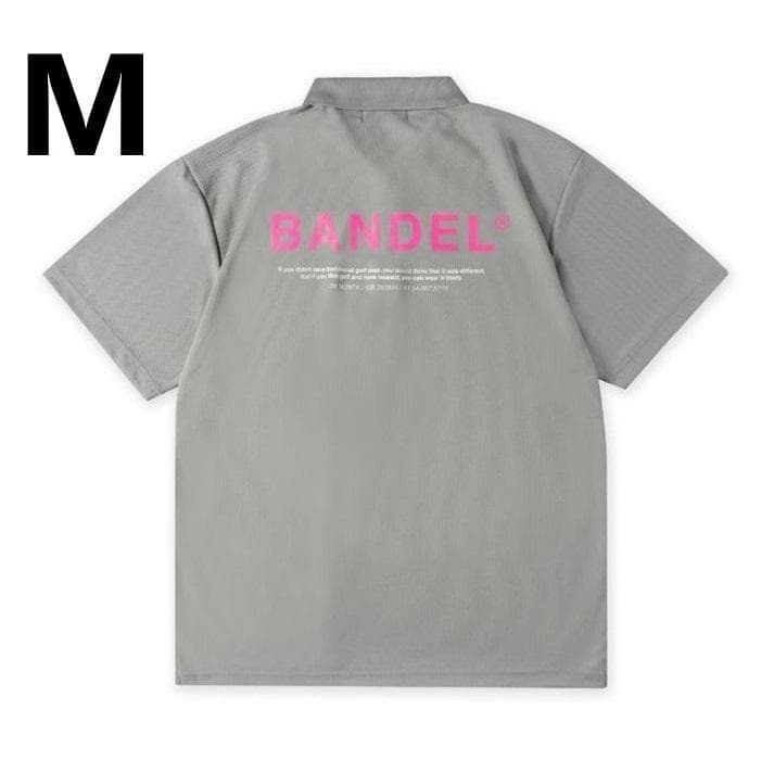 新品 バンデル ドライメッシュ ポロシャツ グレー×ネオンピンク Mサイズ