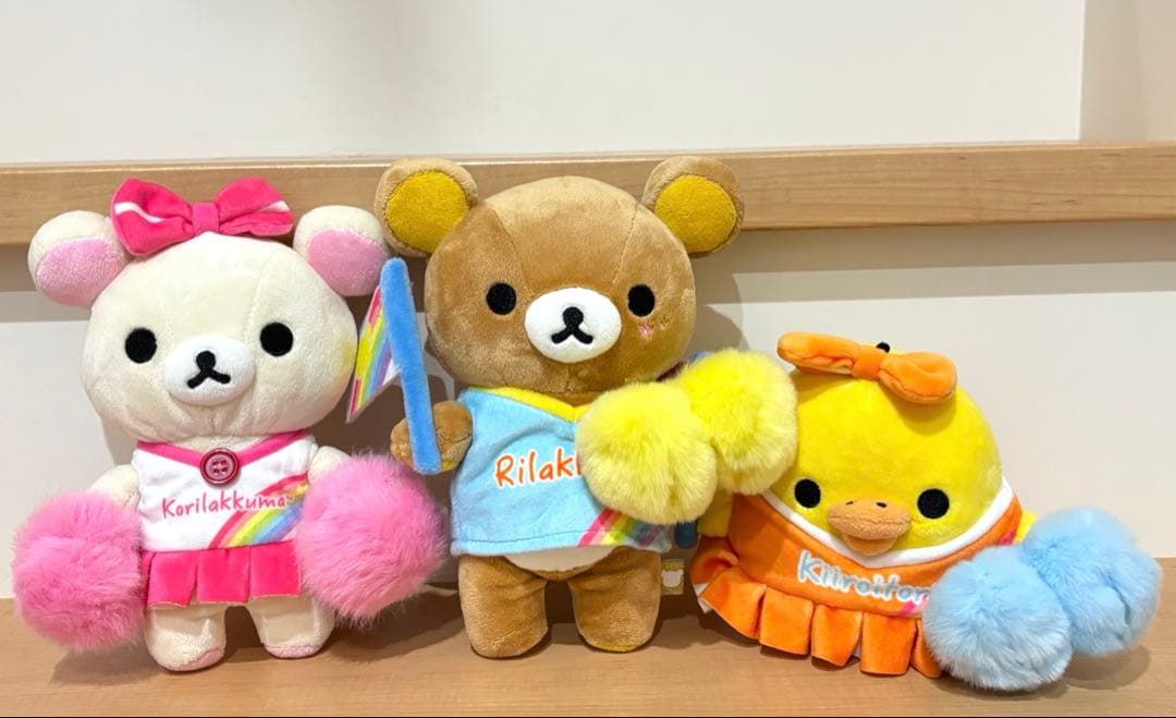 サンエックス　リラックマ　チアダンス　あつめてぬいぐるみ　３種セット