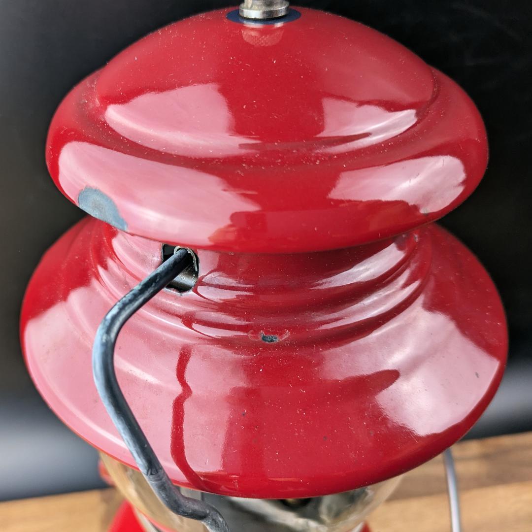 希少マルーン★コールマン ランタン 200A 62年6月製 PYREX赤ロゴ美品