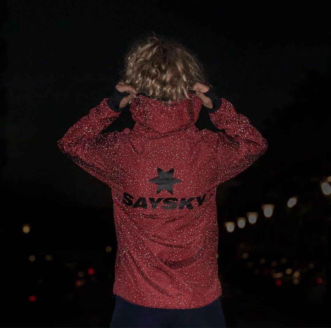 t*a様 SAYSKY セイスカイ ランニングジャケット レッドマラソントライア