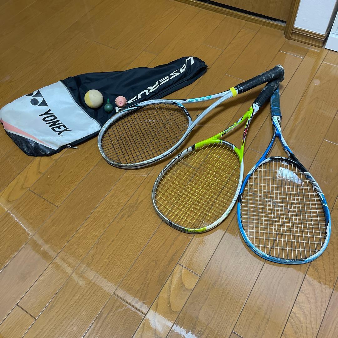 YONEXソフトテニスラケット3本セット