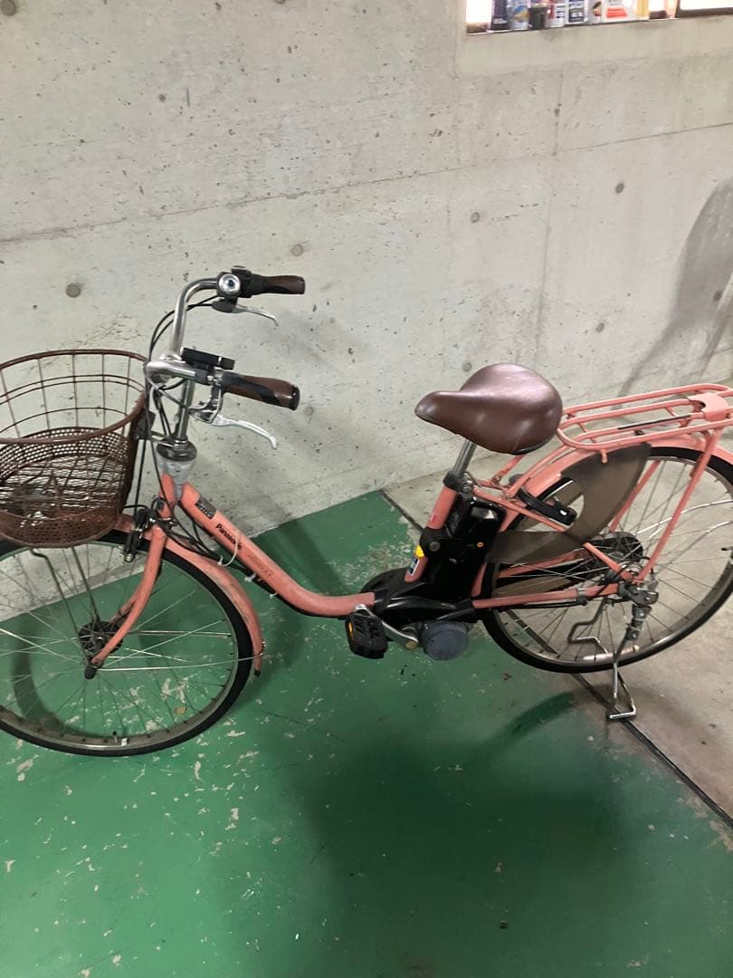 電動アシスト自転車 ピンク 前カゴ付き vi vi dx パナソニック