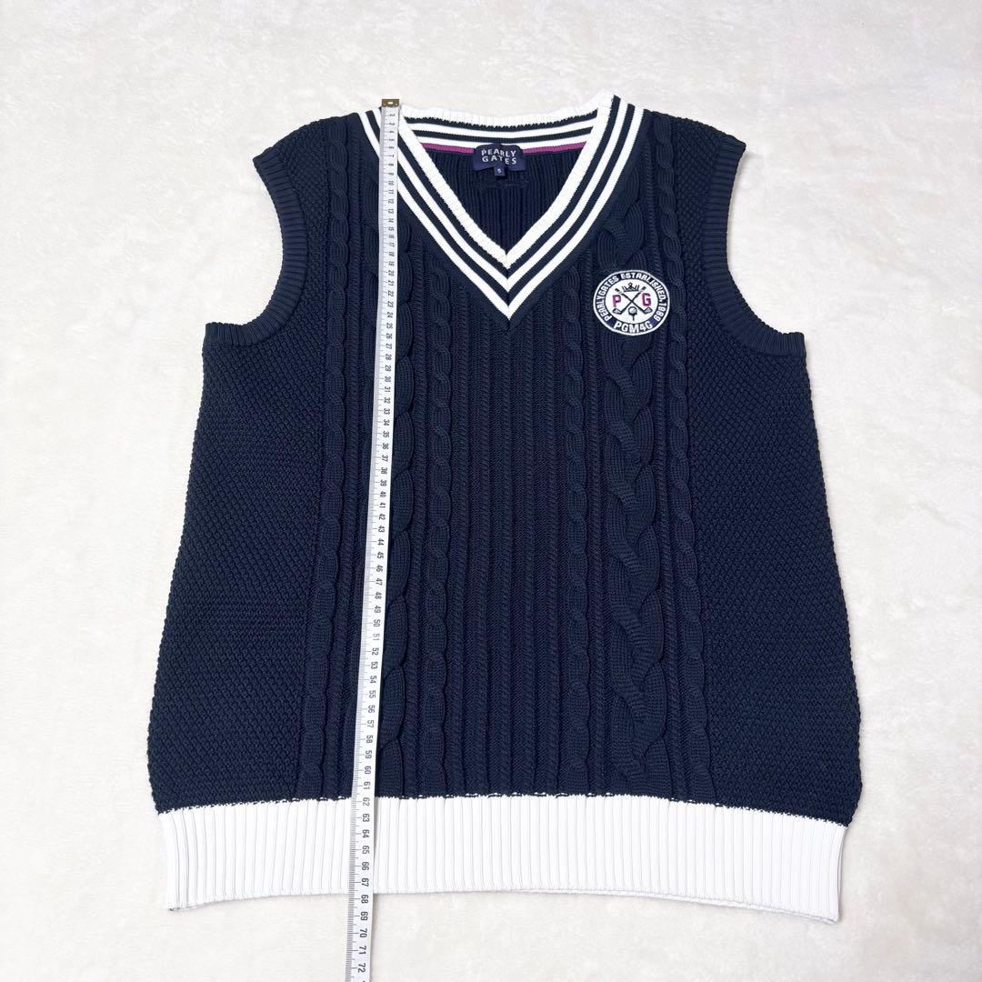 【新品】PEARLY GATES ケーブルニットベスト　サイズ5