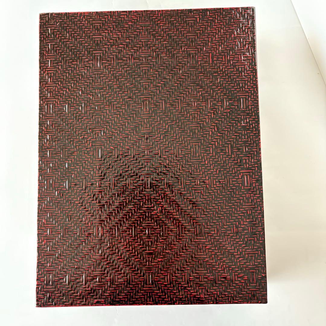 新品未使用　木箱入り　籃胎漆器 書類箱　文箱　九藍　訳あり