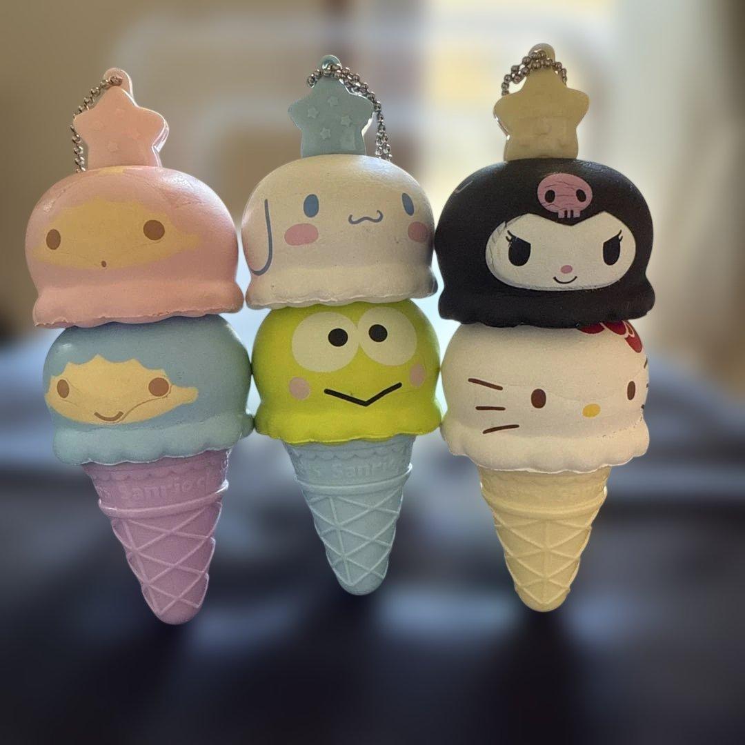 ⭐️サンリオ⭐️選んでアイスクリーム型スクイーズ キーホルダー 2018年製[希少]