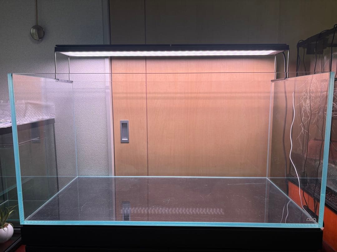 ADA キューブガーデン 水槽 90cm 盆栽流木 輝板石 龍王石 温度計 溶岩