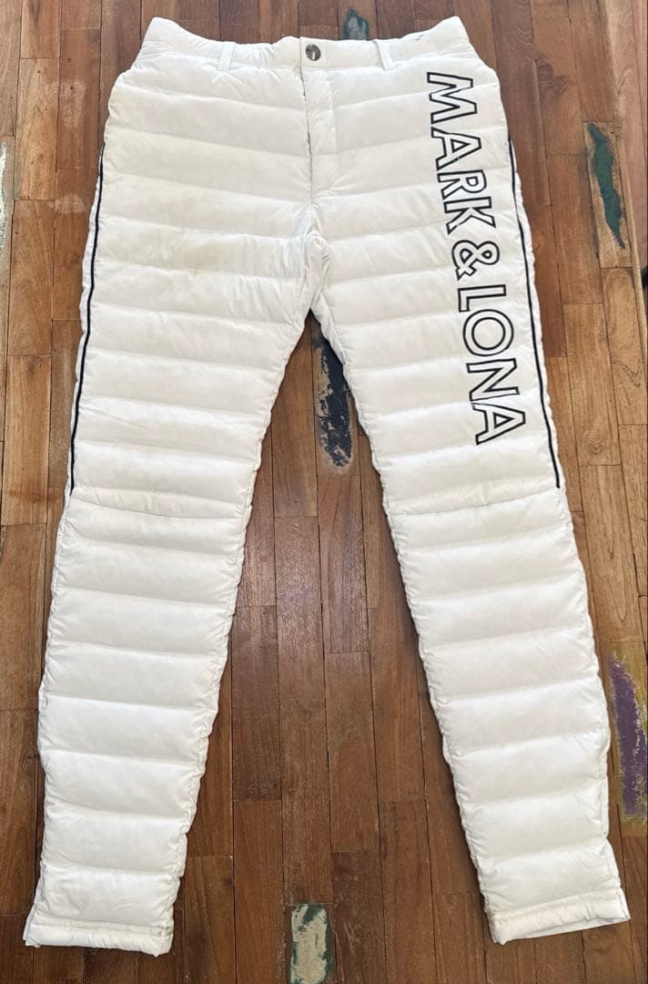 マークアンドロナ　MARK & LONA ホワイトキルティングパンツ　ダウン