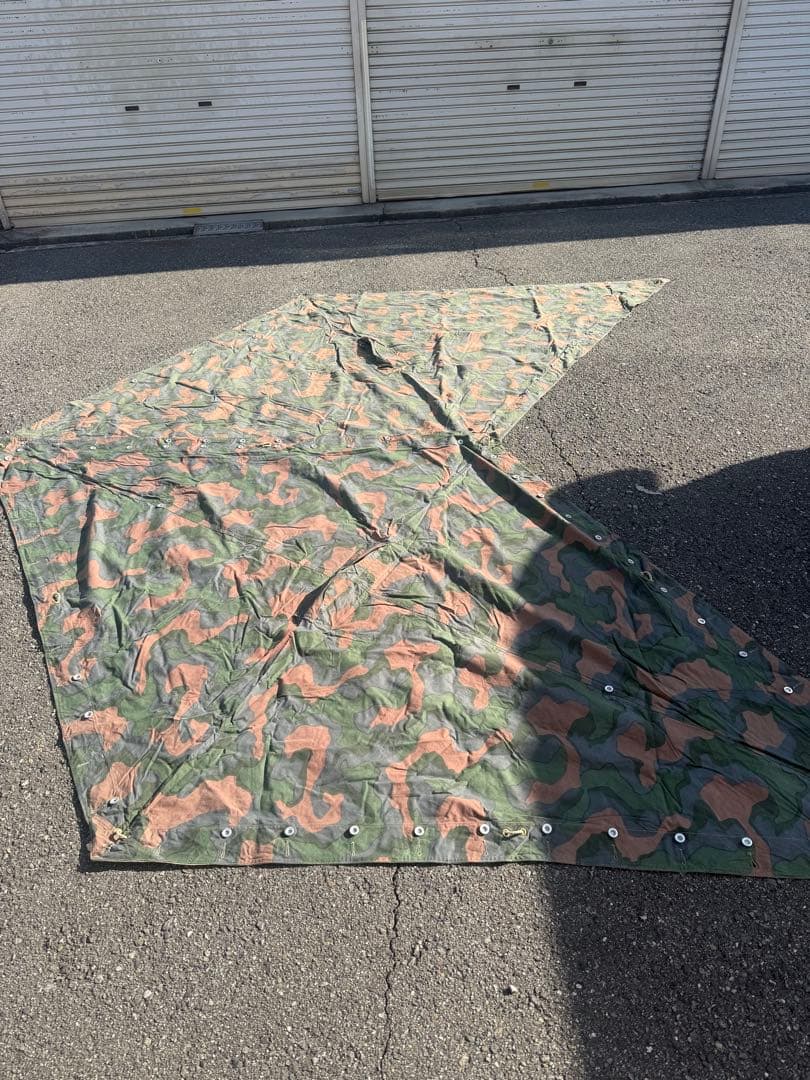 ノルウェー 軍幕 ２枚セット カモ柄 迷彩柄 軍放出品