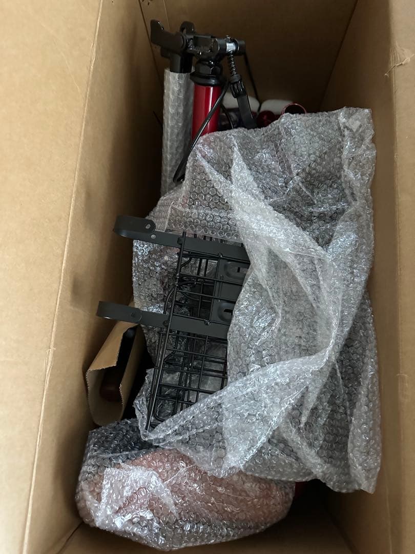 16インチ折りたたみ自転量レッド【新品】LEDライト・ワイヤー鍵・自転車カバー