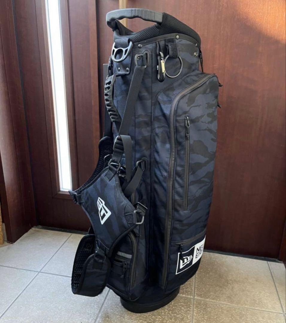 NEWERA キャディーバッグ　スタンド式　タイガーストライプカモネイビー