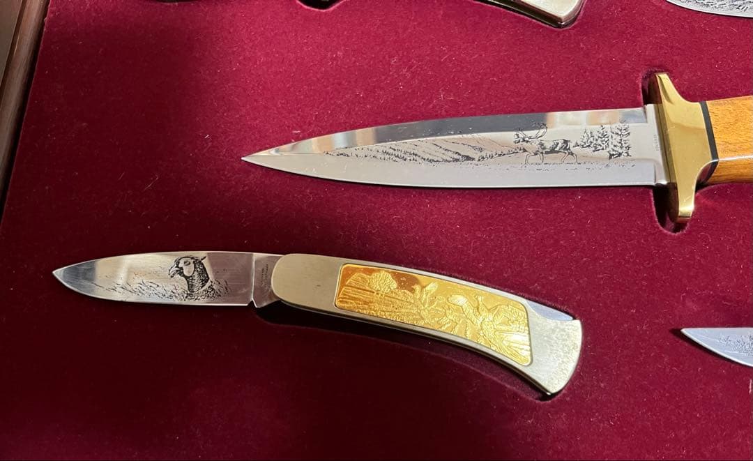 ドイツ製 ゾーリンゲン 飾りナイフ 12本セット 額入り 鍵付き