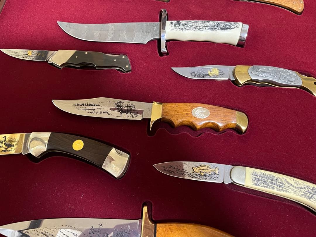 ドイツ製 ゾーリンゲン 飾りナイフ 12本セット 額入り 鍵付き