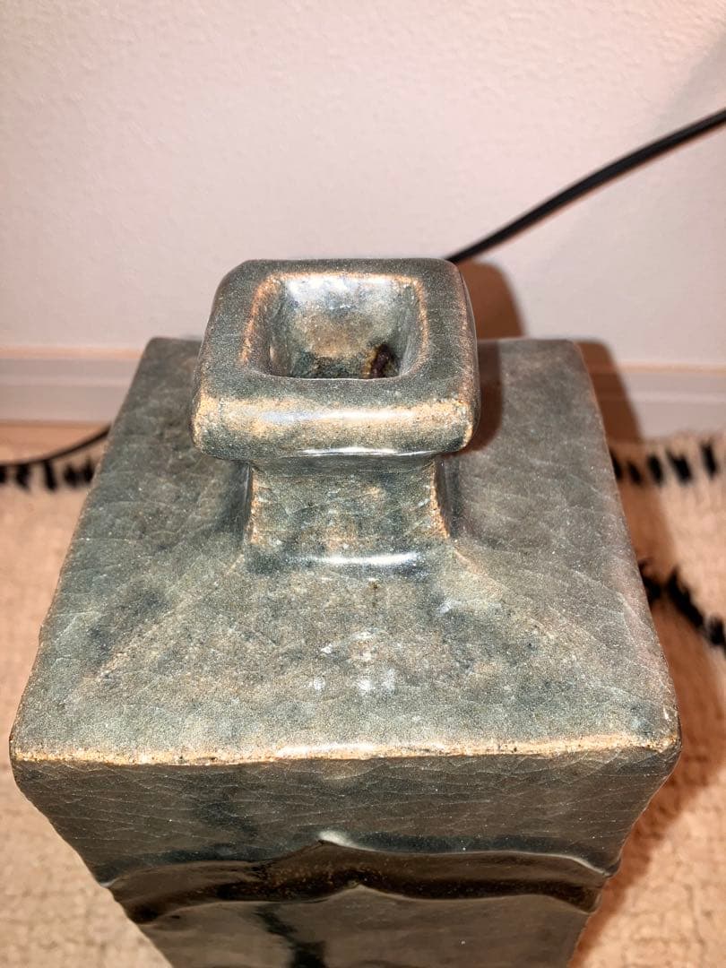 武内晴二郎　花瓶　呉須釉　河井寛次郎　森山窯　民藝　沖塩明樹