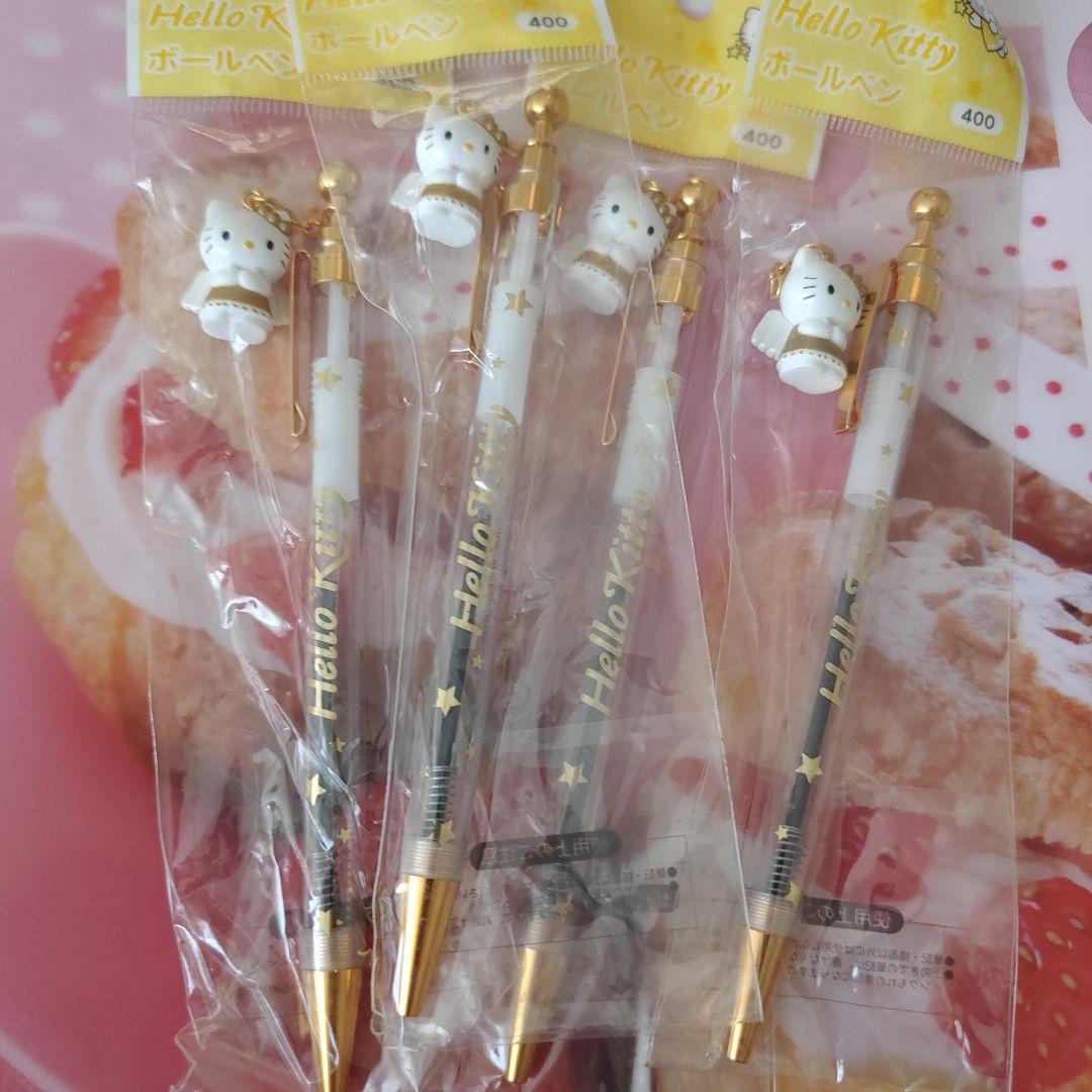 ハローキティ ボールペン 4本セット　ゴールド　エンジェル