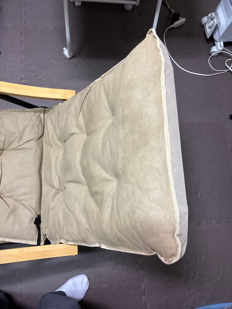 折りたたみリクライニングチェア ベージュ