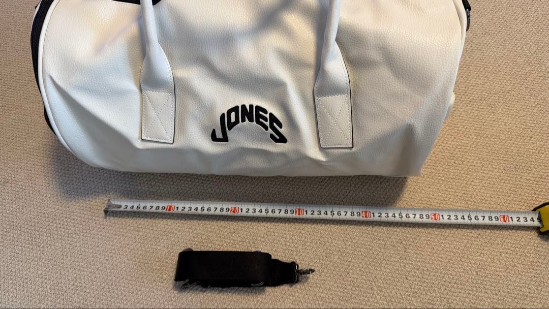 JONES ゴルフ　ボストンバッグ ホワイト レア刺繍付