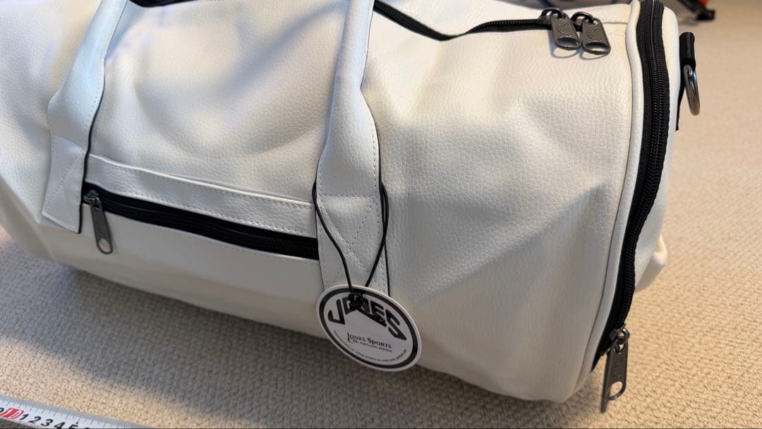 JONES ゴルフ　ボストンバッグ ホワイト レア刺繍付