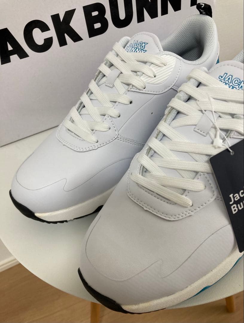 新品 パーリーゲイツ ジャックバニー AIR SOLEシューズ 白青 27.5