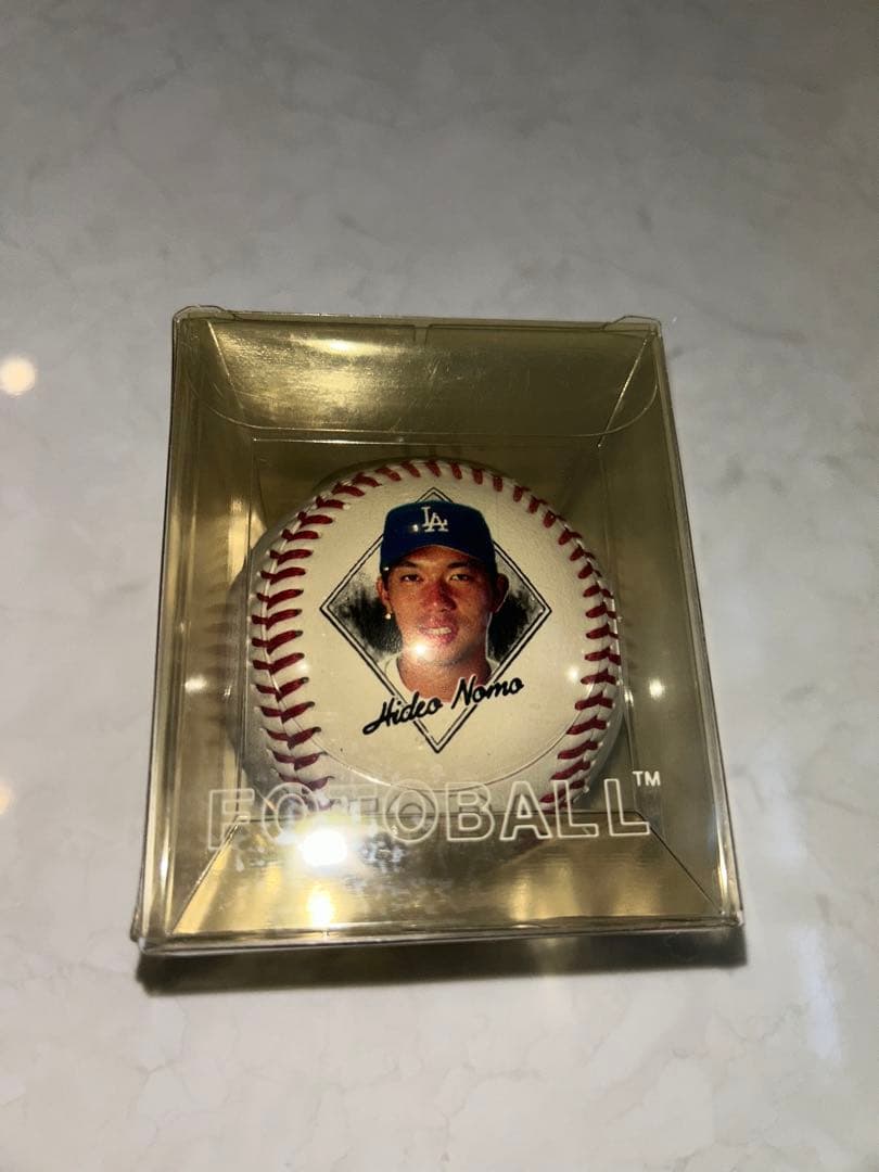 野茂英雄選手 写真 ボールケース付き