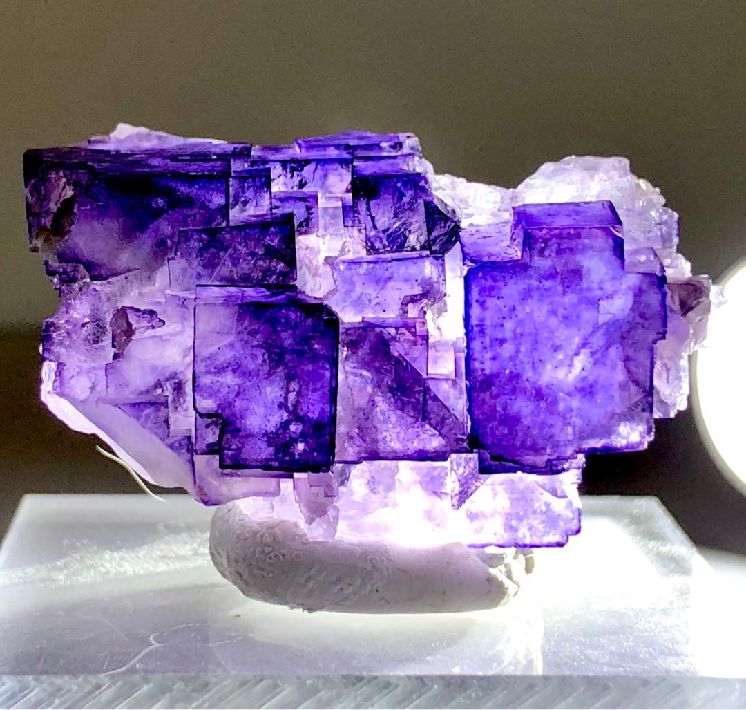 【古代都市？抽象画？】新疆フローライト　蛍石