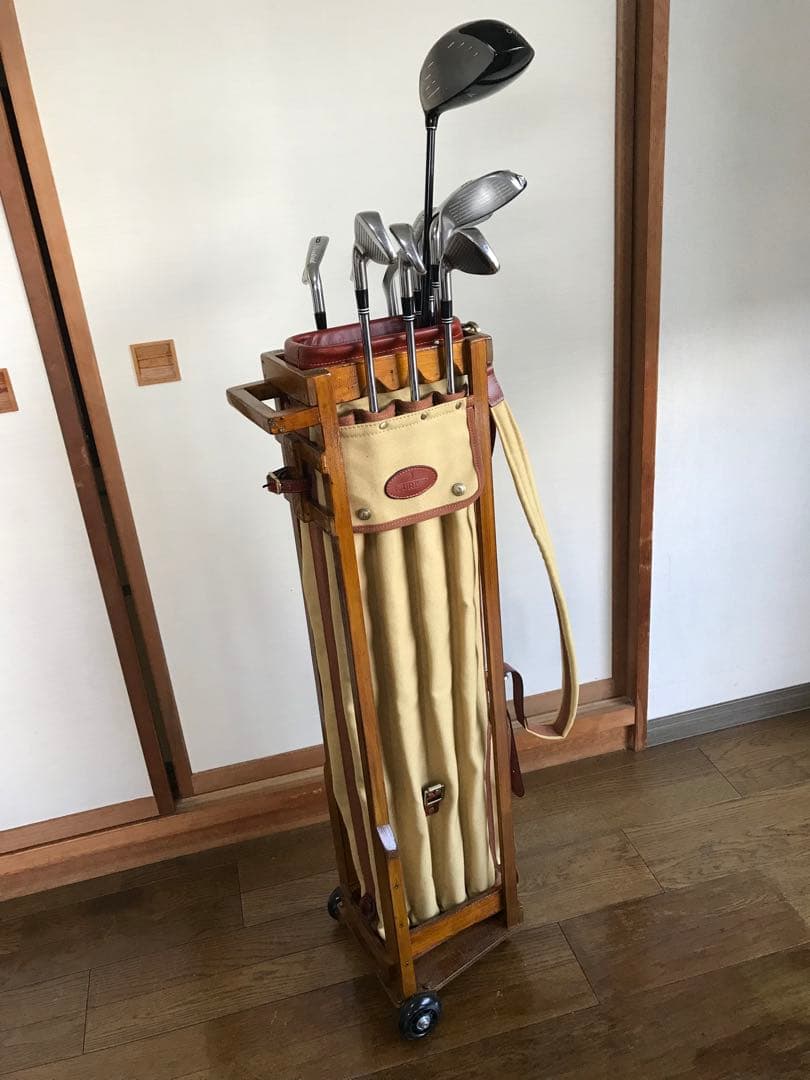 和風ゴルフスタンドバッグ帆布　　　Tourbonカスタム