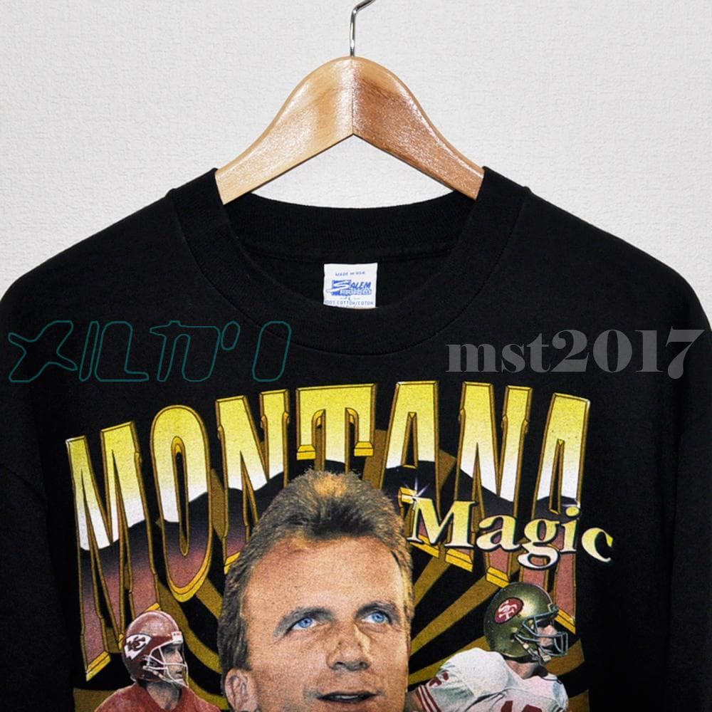 【ヴィンテージ 古着】NFL SALEM ジョーモンタナ Tシャツ 引退