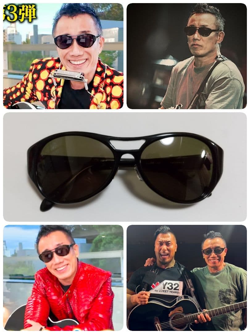 ※New 本物 長渕剛90sビンテージ ヴィンテージ ティアドロップ サングラス