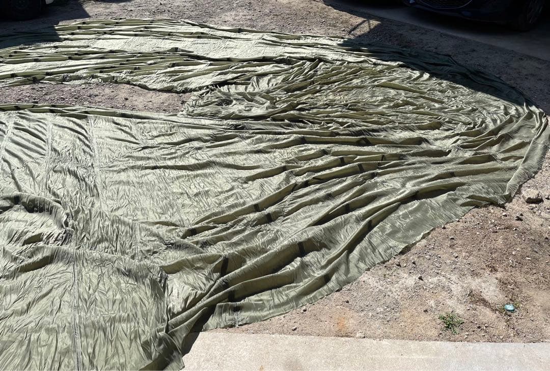 米軍海兵隊ODパラシュート生地希少品