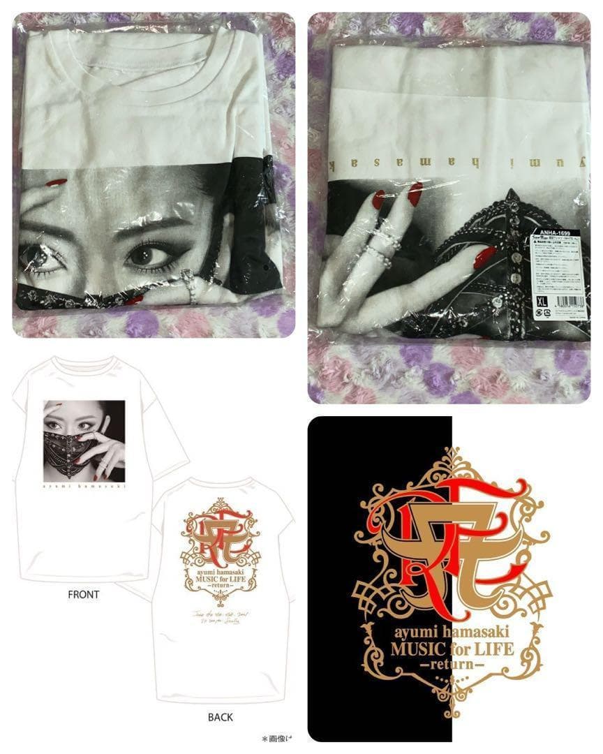 浜崎あゆみ　TA限定Tシャツ　「MUSIC for LIFE ～return～」