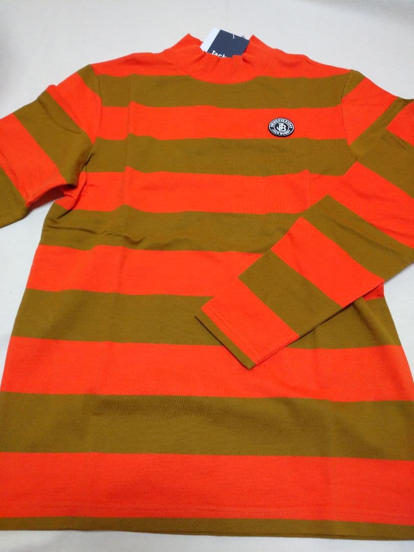 5サイズL メンズ ゴルフウェア ジャックバニー 長袖 新品 モックネック