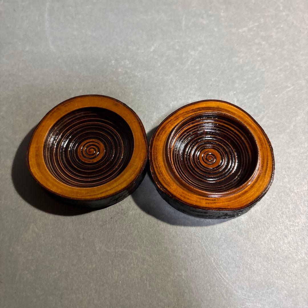 泰園　萩に虫　香合　共箱