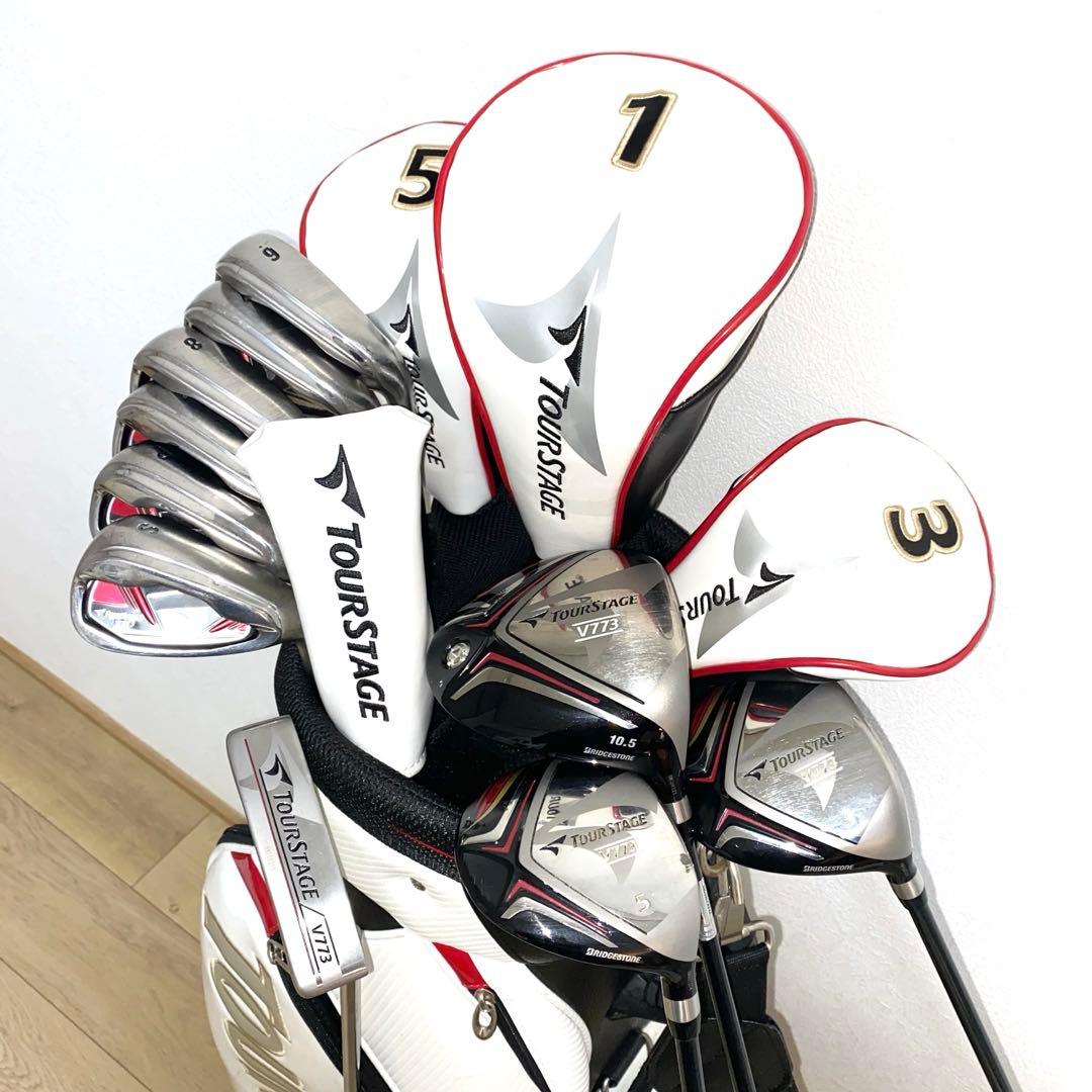 TOURSTAGEゴルフクラブ フルセット☆初心者メンズ右利きキャディバッグ付R