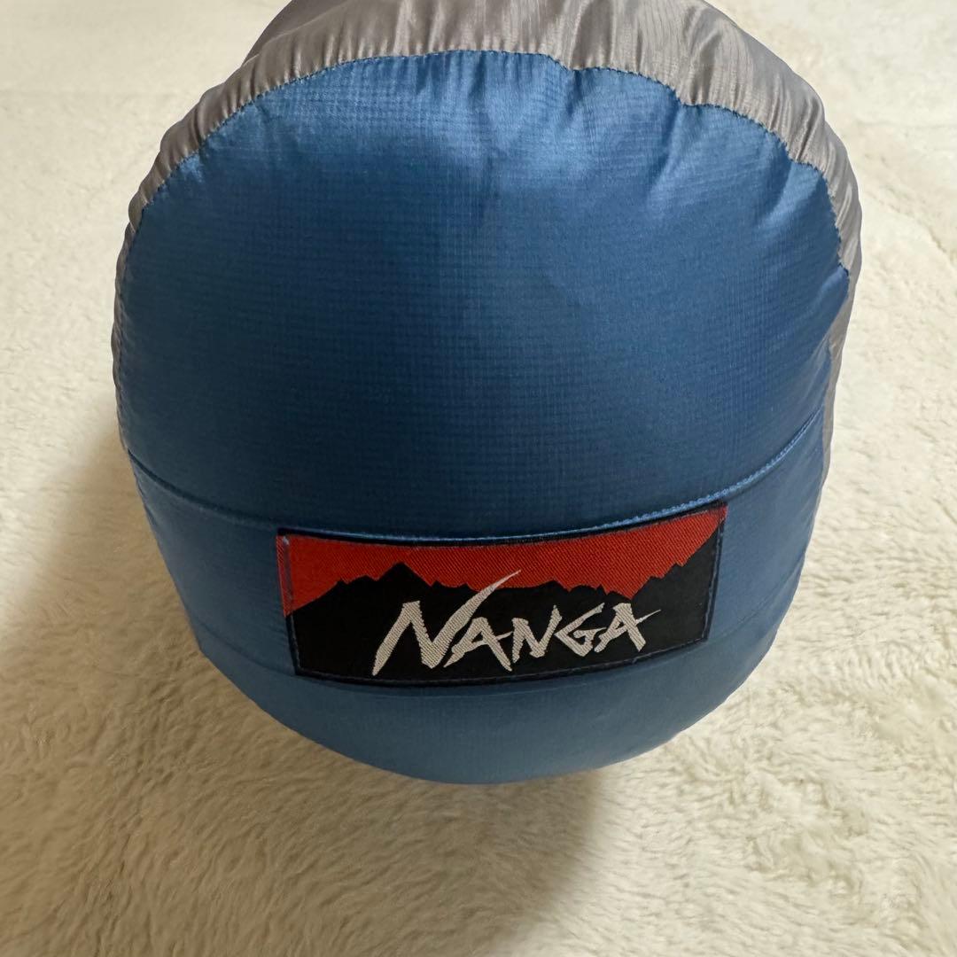 美品NANGA ダウンシュラフ　オーロラテックス600STDブルーR/ZIP
