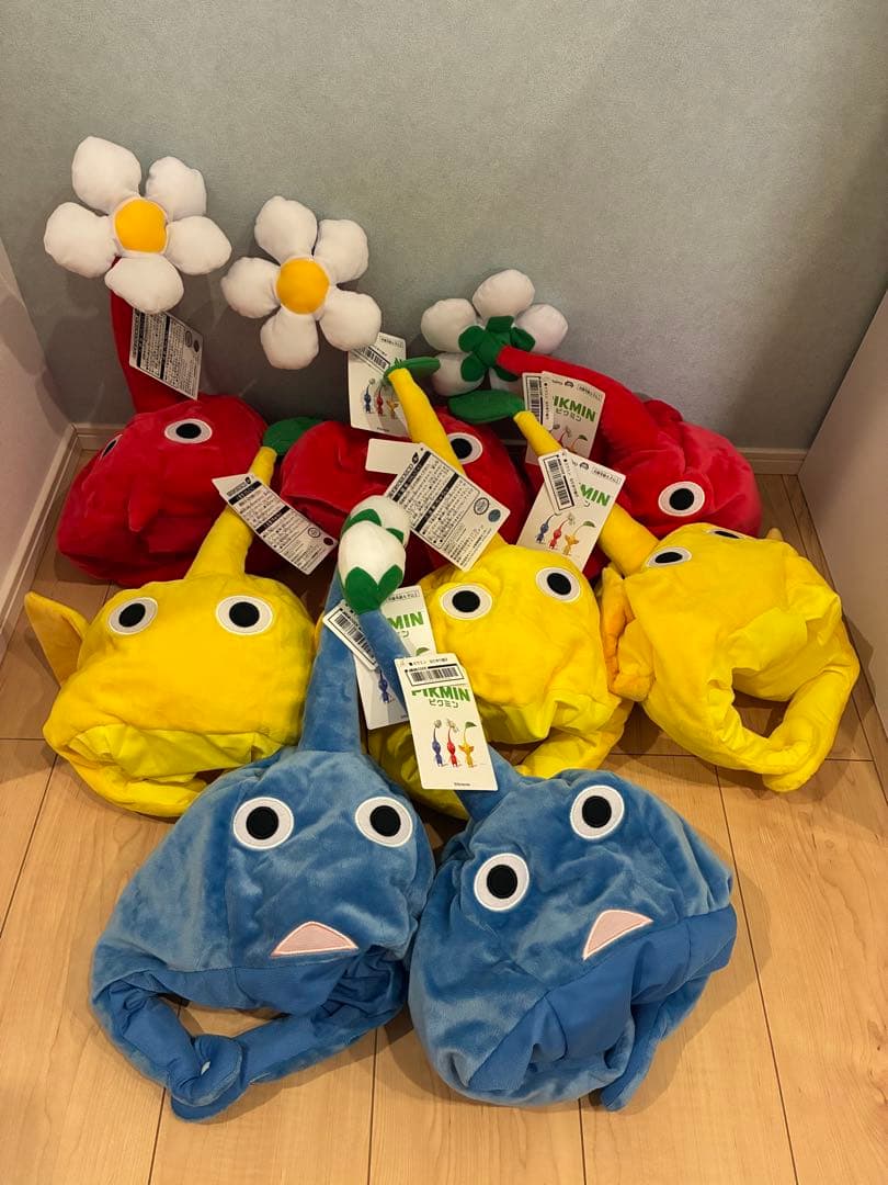 全種　ピクミン なりきり帽子 青ピクミン 赤ピクミン 黄ピクミン