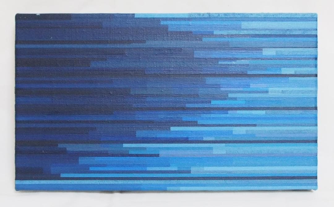 櫻井潤弥「重層する想い」◆キャンバスに油彩画◆2004年◆額装なし◆裏書◆M3号