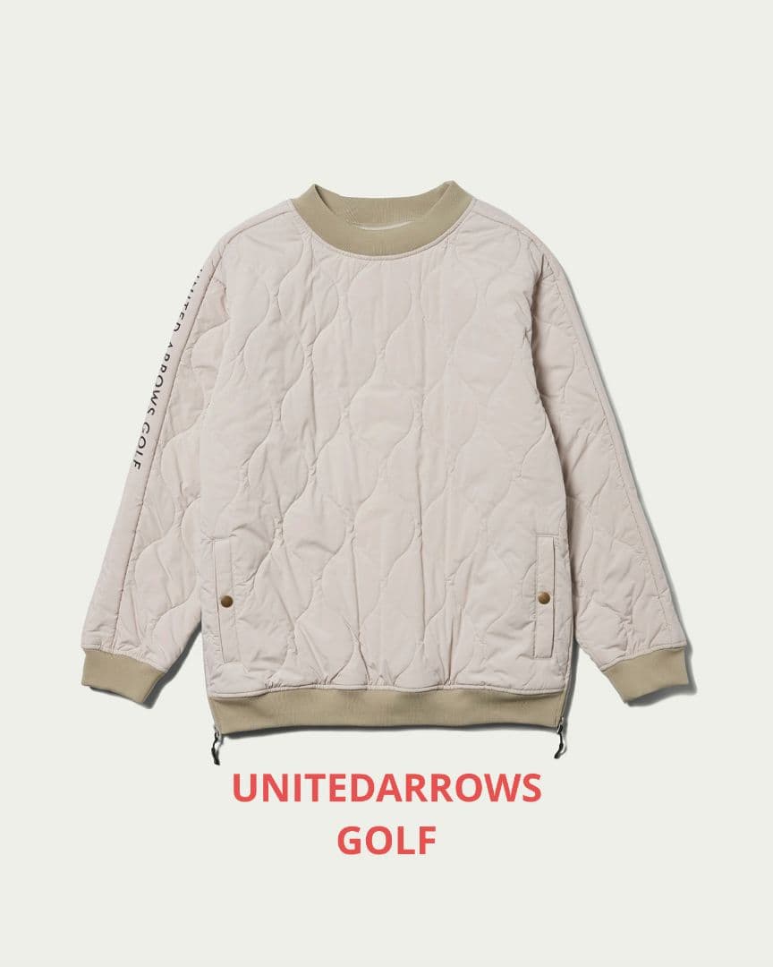美品/UNITED ARROWS GOLF キルティングジャケット プルオーバー