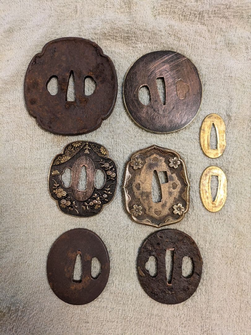 薄*明様 鍔(つば) 8個セット　刀　日本刀　アンティーク　コレクション