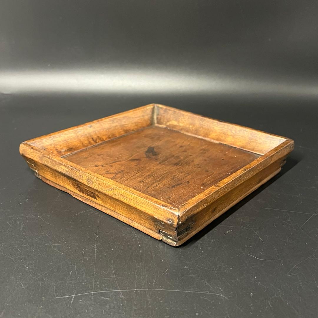 李朝 四方盆 木製 角盆 酒盆 茶盆 古民藝 朝鮮古美術 民藝 花台 展示台